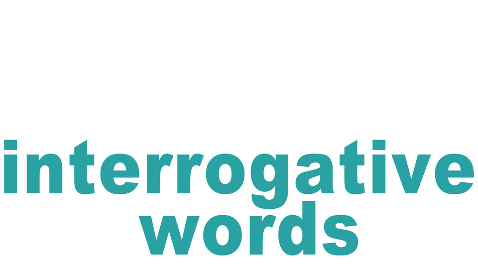 interrogative words