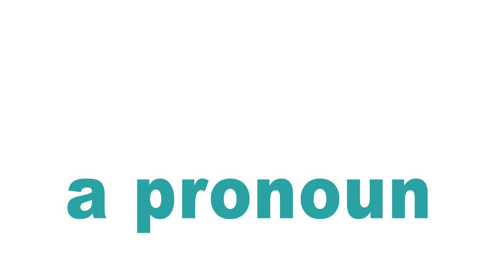 a pronoun